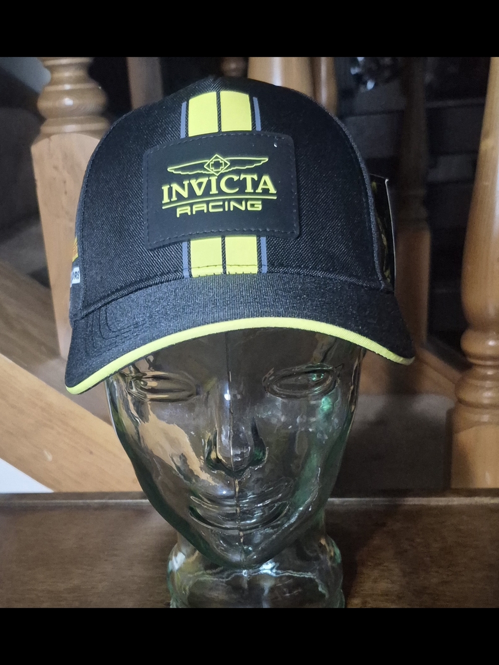Invicta Racing Black & Yellow Cap - Picture 10 of 11